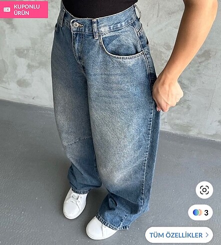 geniş paça rahat baggy jean pantolon