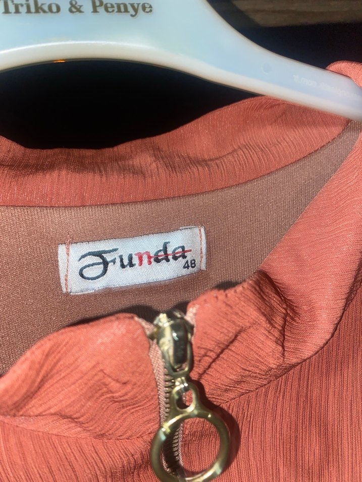 Kahverengi Piliseli Uzun elbise - Görsel 2