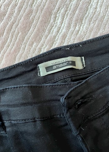 m Beden Siyah Dar Kesim Kot Pantolon