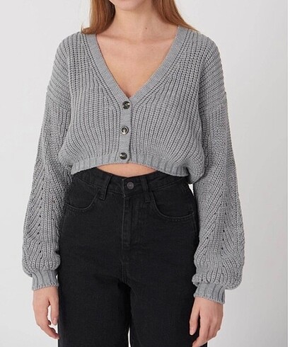 Crop hırka