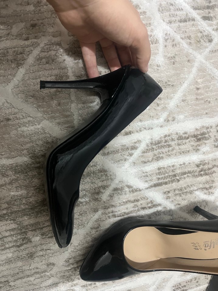 Kadın Siyah Rugan Stiletto - Görsel 2