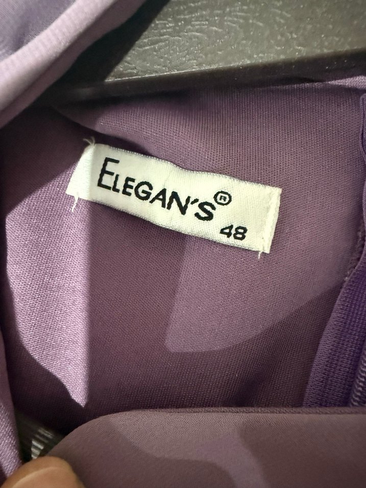 Uzun Kollu taş işlemeli Abiye Elbise - Görsel 3