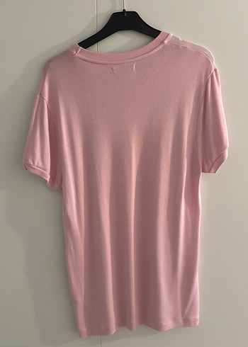 Pembe Kısa Kollu Basic Tişört - Görsel 2