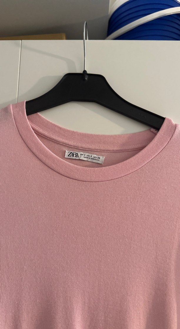 Pembe Kısa Kollu Basic Tişört - Görsel 3