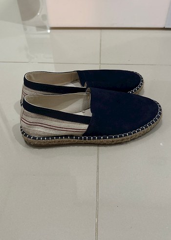 Erkek lacivert ve hasır kullanımı şık yazlık ayakkabı - Görsel 2