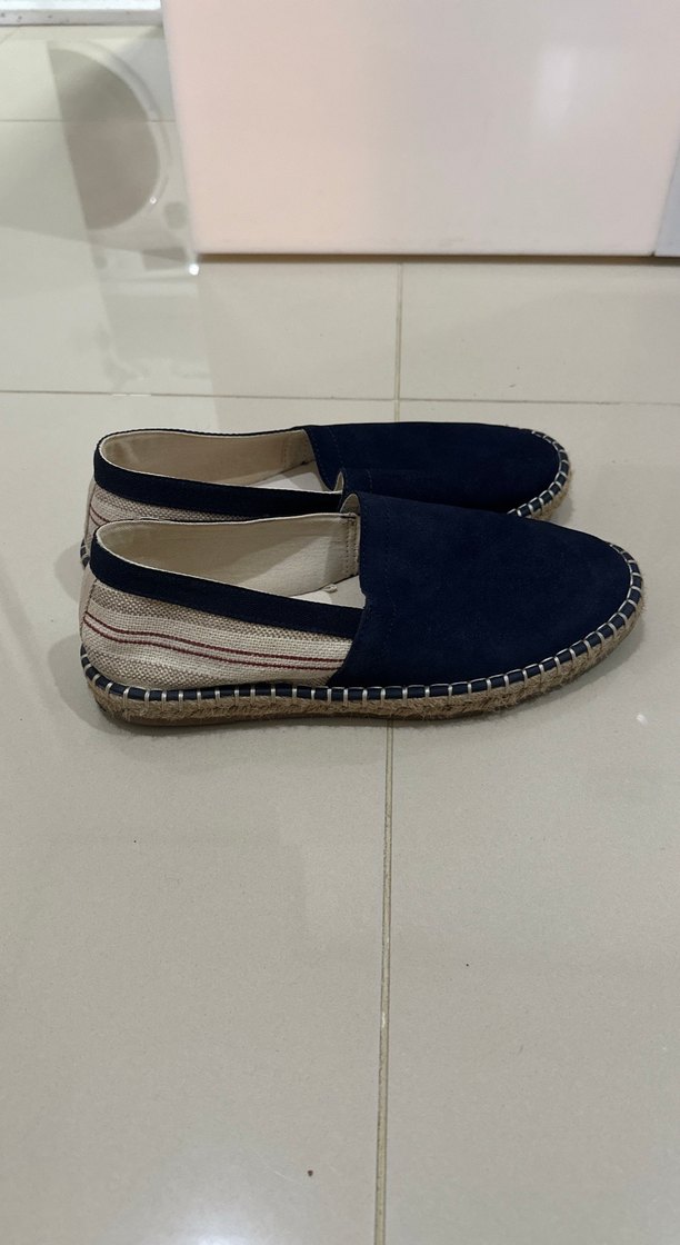 Erkek lacivert ve hasır kullanımı şık yazlık ayakkabı - Görsel 2