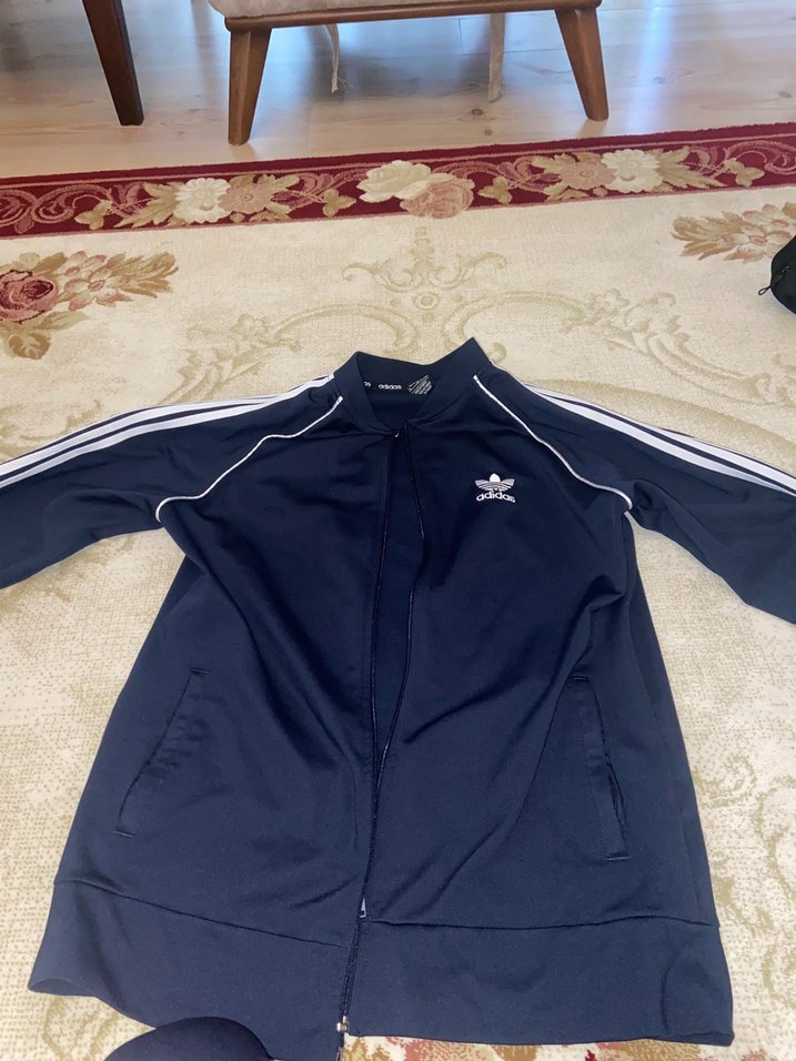 Erkek Lacivert Fermuarlı Eşofman Üstü - Görsel 2