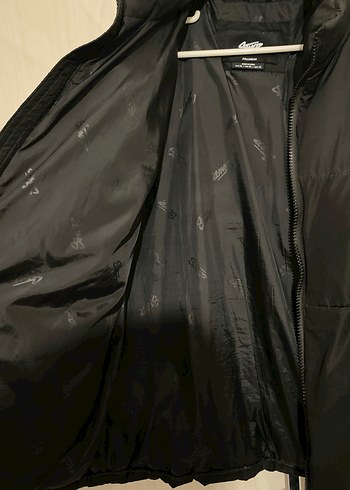 Erkek Siyah Fermuarlı Şişme Mont Oversize - Görsel 4