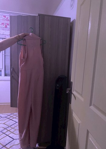 Diğer Pembe Yaka Detaylı Kadın Tulum