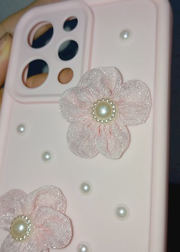 Pembe Bohem İnci Detaylı redmi 12 Telefon Kılıfı - Görsel 2