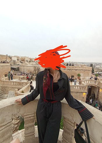 ikili takım bordo siyah çizgili - Görsel 3