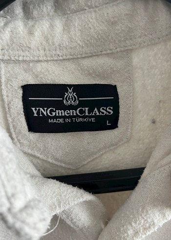 Düğmeli Beyaz oduncu Erkek Gömlek - Görsel 3