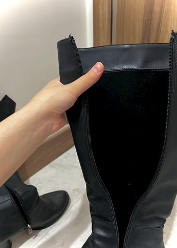 Siyah Kadın Çizme  Fermuarlı | Şık Model - Görsel 6
