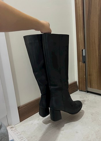 Siyah Kadın Çizme  Fermuarlı | Şık Model - Görsel 5