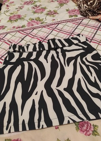 Desenli Zebra Desenli Mini Hamile Etek - Görsel 2