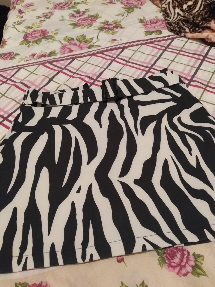 Desenli Zebra Desenli Mini Hamile Etek - Görsel 2