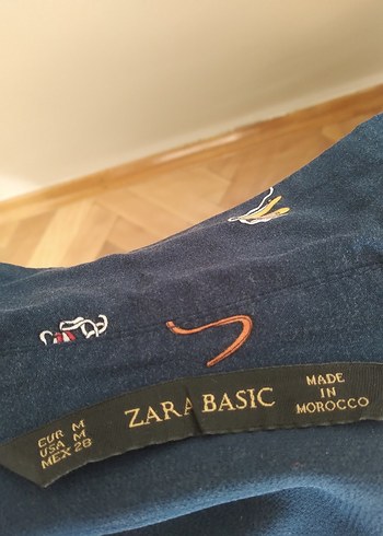 Desenli Kadın Lacivert Gömlek - Görsel 2