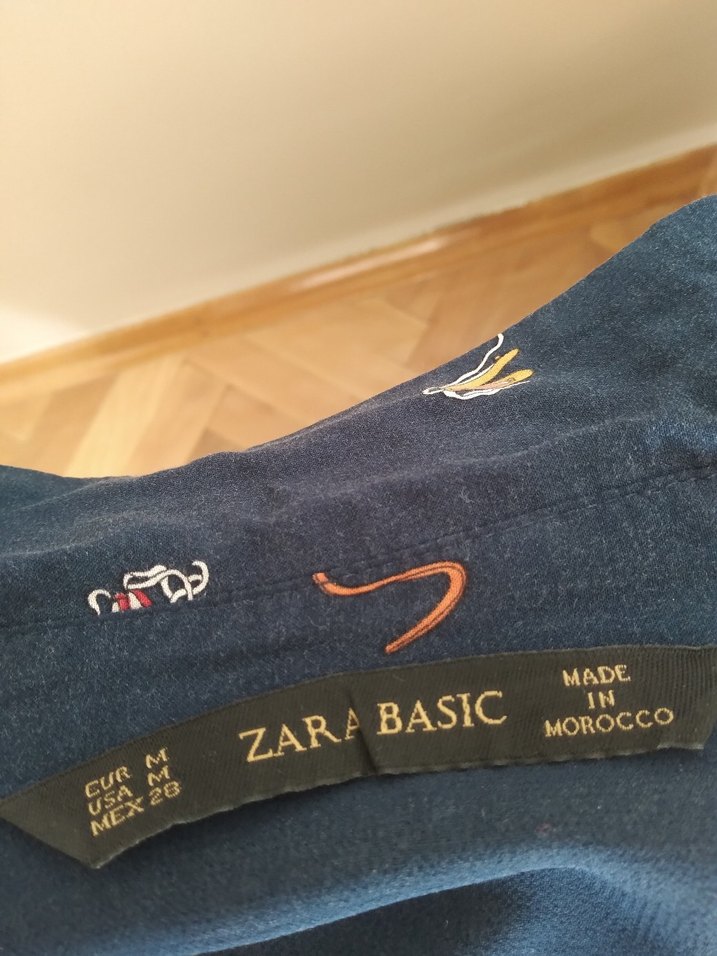 Desenli Kadın Lacivert Gömlek - Görsel 2