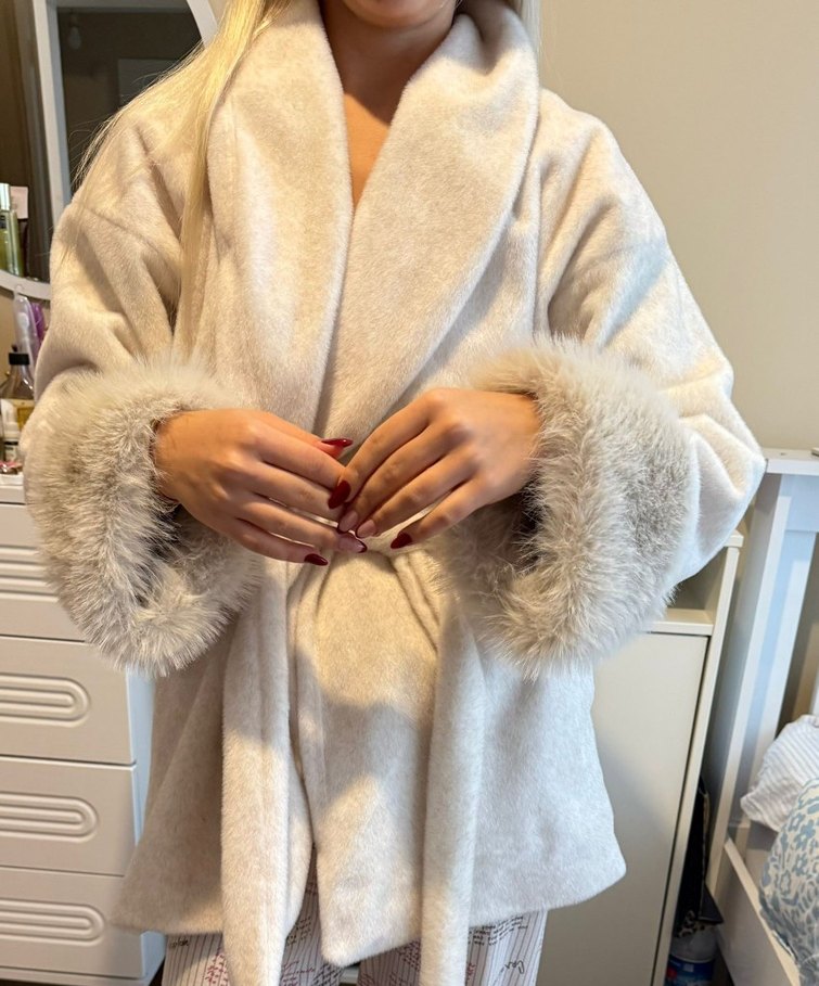 k8sa mini kase kürklü kban hiç giyilmedi - Görsel 2