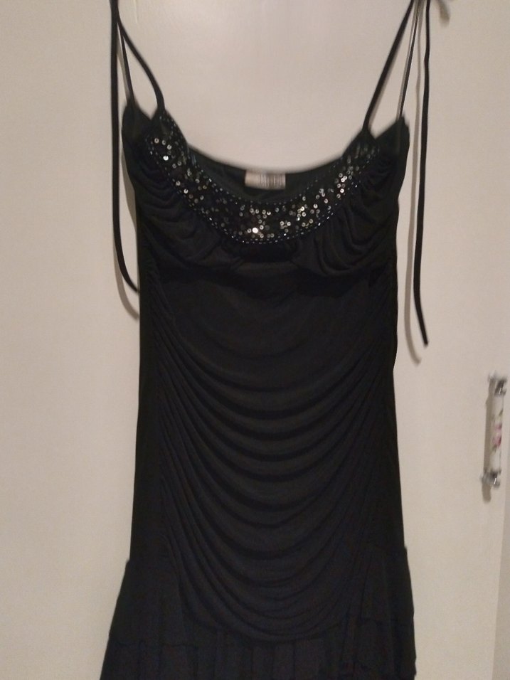 Siyah Straplez Gotik Midi Elbise - Görsel 4