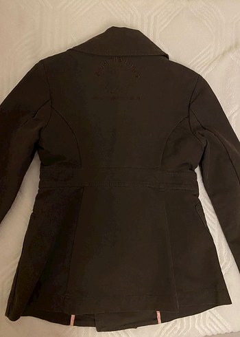 Düğmeli Siyah Midi Kadın Kaban - Görsel 3