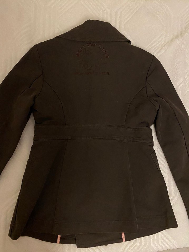 Düğmeli Siyah Midi Kadın Kaban - Görsel 3