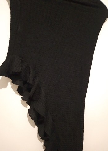 Siyah Süet Gotik Kadın Bluz - Görsel 3