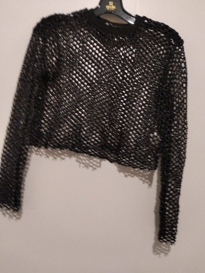 Bej Örgü Kadın Uzun Kollu Kazak - Görsel 2