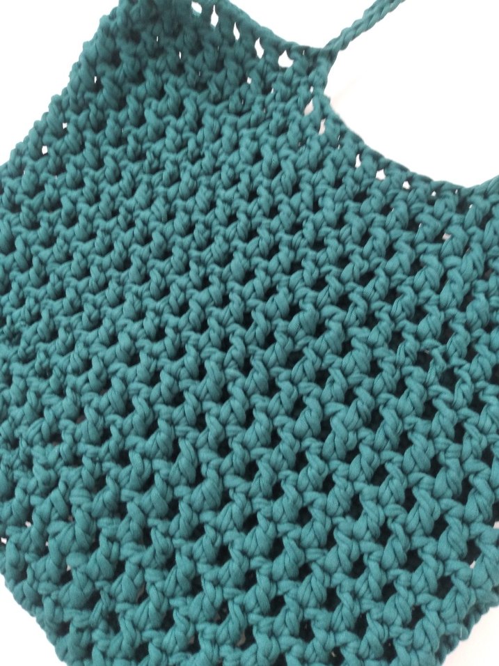 Koyu Yeşil Örgü Kadın Çanta - Görsel 2