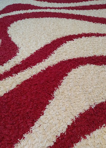 Kırmızı Zebra Desenli Çağdaş Halı - Görsel 4