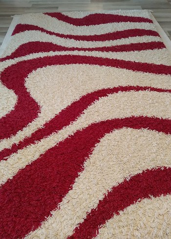 Kırmızı Zebra Desenli Çağdaş Halı - Görsel 3