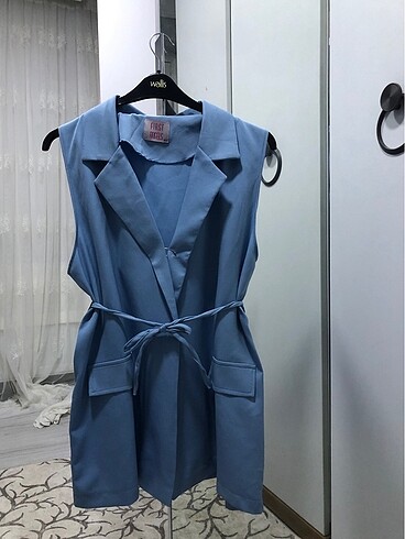 l Beden Blazer yelekli takım