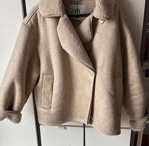 Zara collection biker ceket krem