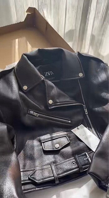 Zara Zara viral simli deri ceket acı kahve