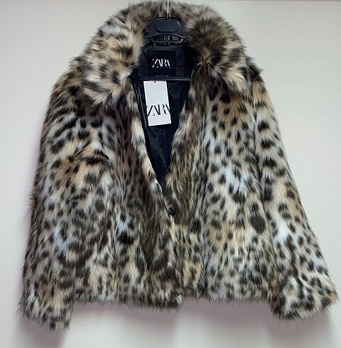 Zara Zara Leopar desenli kürk