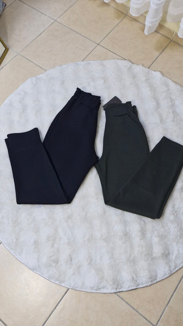 bel lastikli boru paça pantolon - Görsel 2