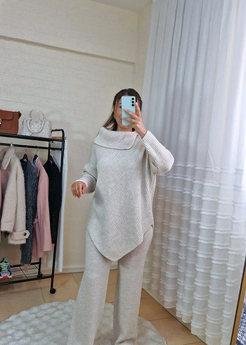 Ekru Renk Triko Takım SM.LXL Bedenler - Görsel 3