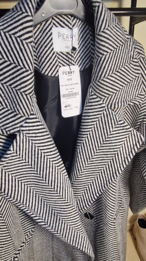 Desenli Oversize Kaban std beden - Görsel 5