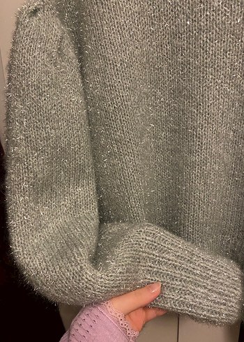 Turkuaz simli kazak - Görsel 2