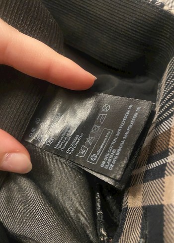 Kahverengi Ekose Kadın Kumaş Pantolon - Görsel 3