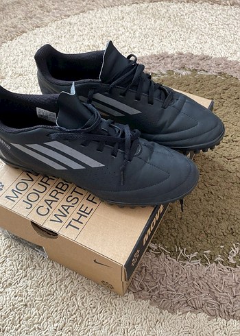 Adidas Halısaha Siyah Bağcıklı Erkek Futbol Ayakkabısı