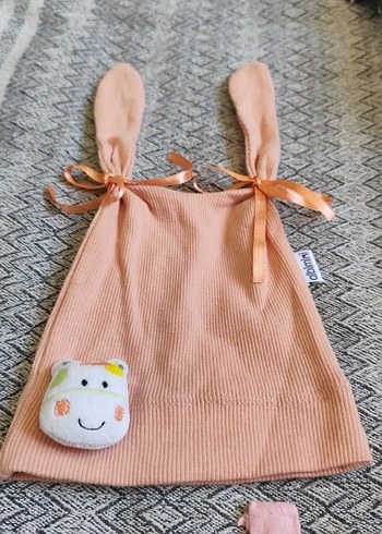 Pembe Nakışlı Bebek Şapkası