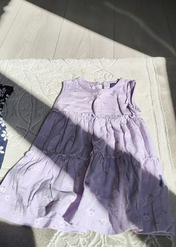 Kız Çocuk Pastel Mor Kolsuz Keten Elbise