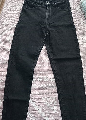 Defacto yüksek bel siyah kot pantolon - Görsel 3