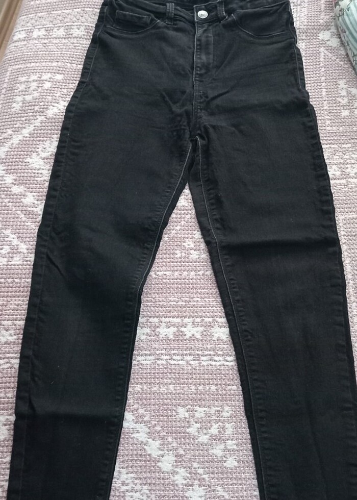 Defacto yüksek bel siyah kot pantolon - Görsel 3