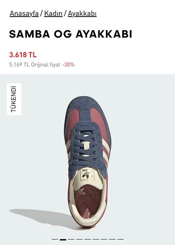 Adidas samba spor ayakkabı