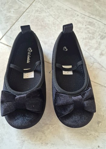 Kız Çocuk Siyah Fiyonk Detaylı Babet - Görsel 2