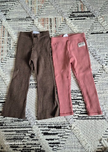 Kız Çocuk Kahverengi Triko Tayt - Görsel 2