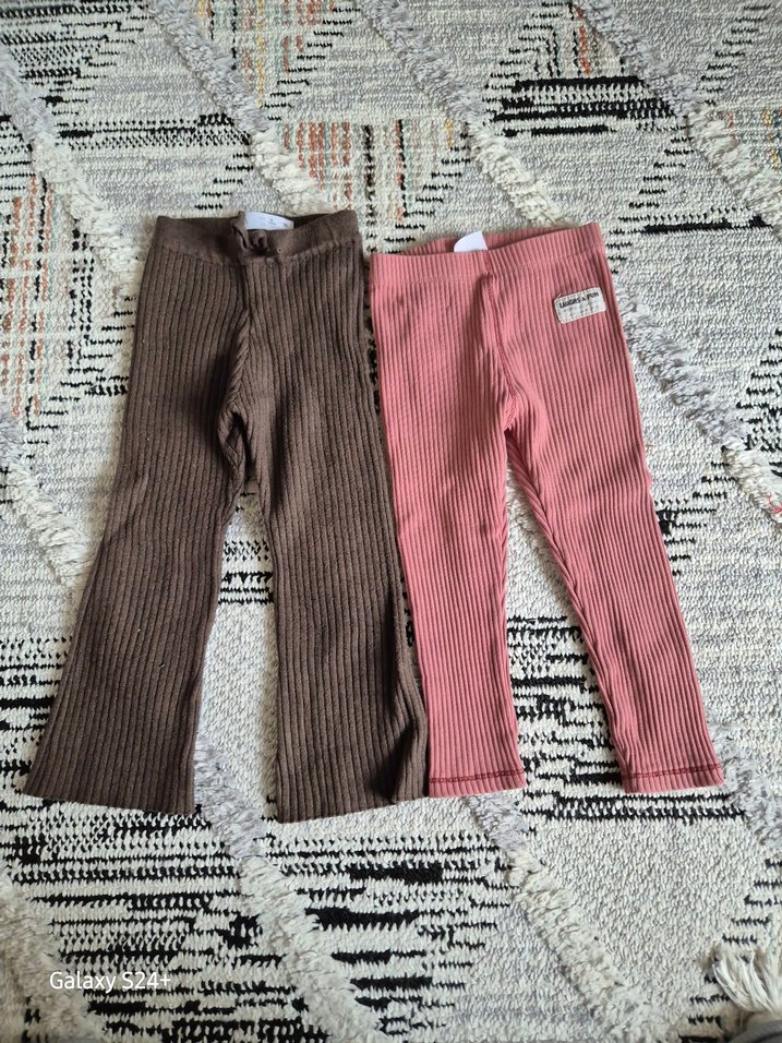 Kız Çocuk Kahverengi Triko Tayt - Görsel 2