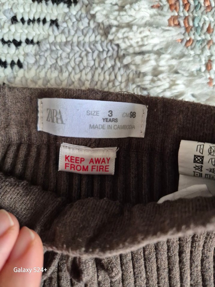 Kız Çocuk Kahverengi Triko Tayt - Görsel 4